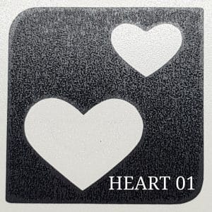 Hearts 01 glitter tattoos
