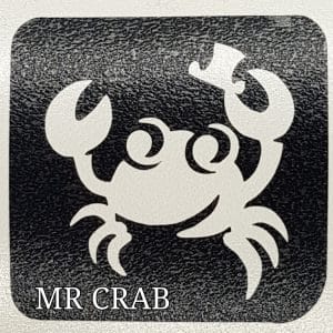 Mr Crab glitter tattoo