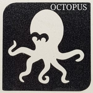 Octopus glitter tattoo