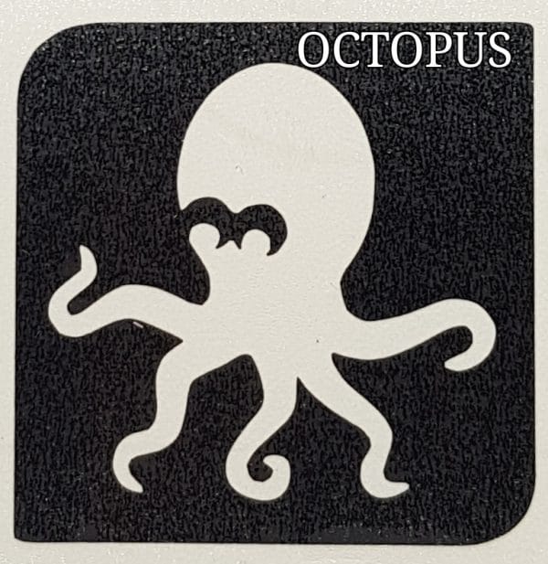 Octopus glitter tattoo