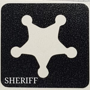 Sheriff glitter tattoo